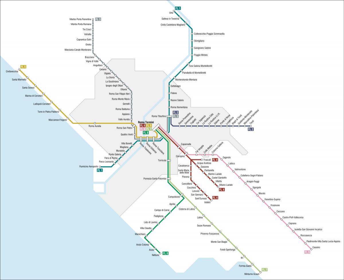 Rom fl1-Bahn-Karte
