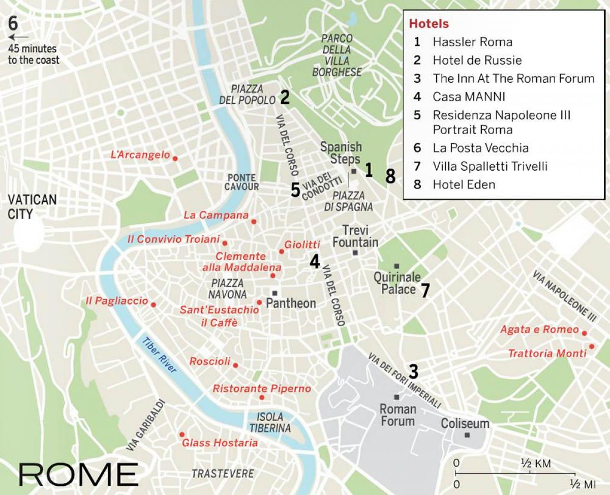 Karte von pantheon Rom Italien