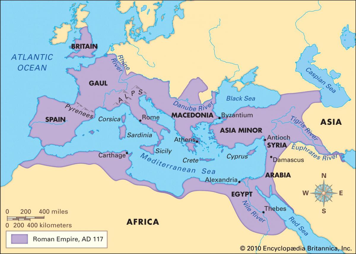 das Antike Rom-Karte für Kinder