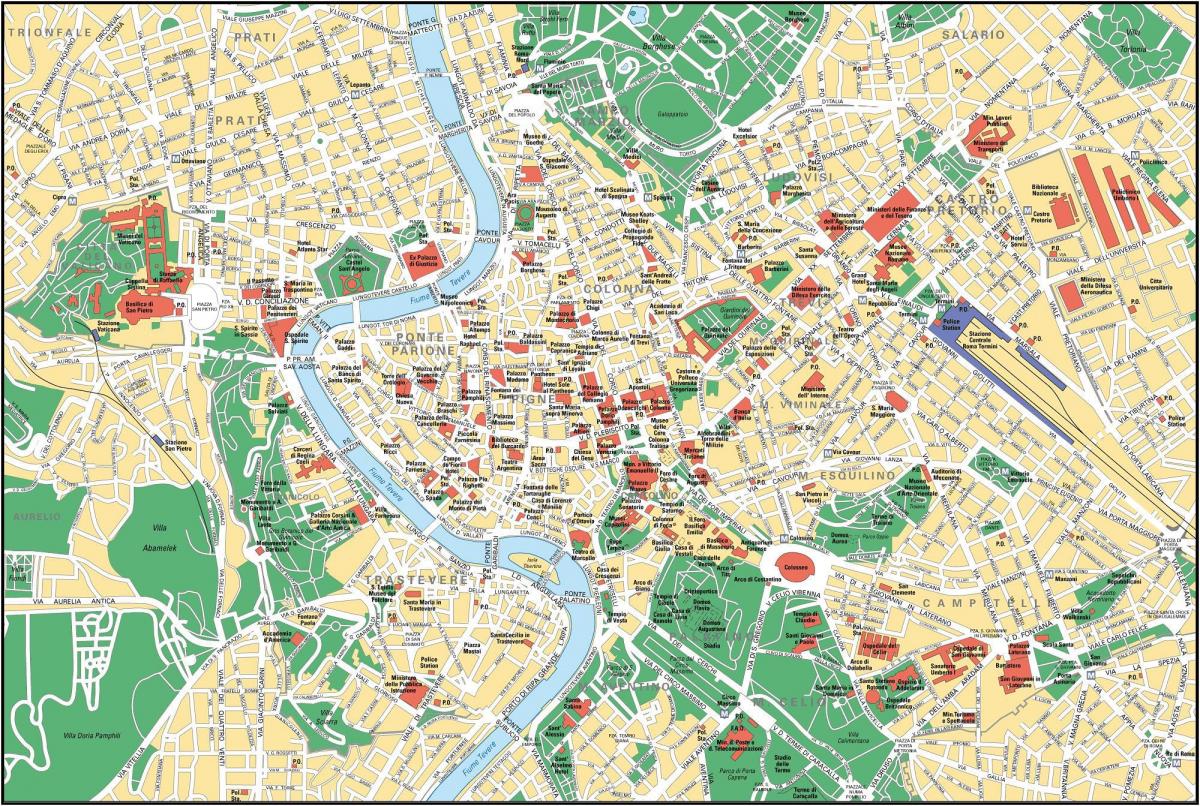 Straßenkarte von Rom, Italien