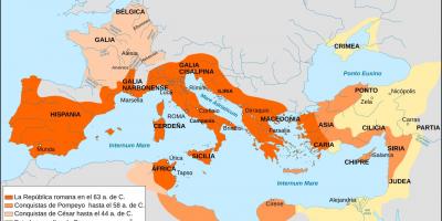 Das Antike Rom Karte beschriftet