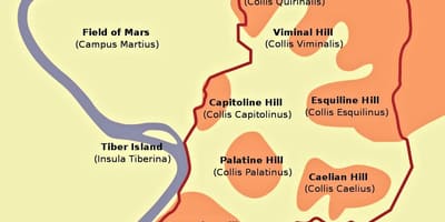 Karte von hills Rome 