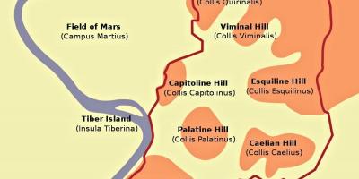 Karte von hills Rome 