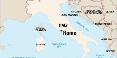 Karte von Rom Italien und Umgebung