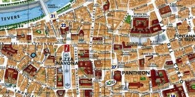 Karte von Rom, piazza navona