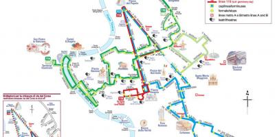 Karte von Rom Elektro-bus 