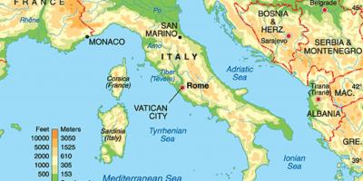 Karte von Rom Geographie