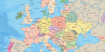 Rom auf Europa-Karte