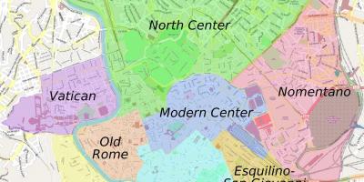 Karte des römischen Nachbarschaften