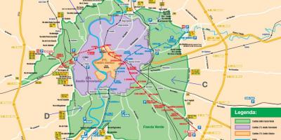 Karte von Rom Parken