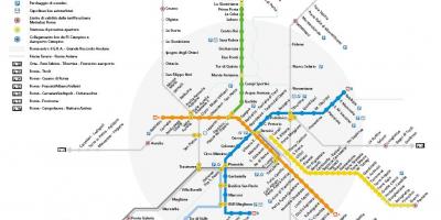 Rome metro map-Jahr 2016