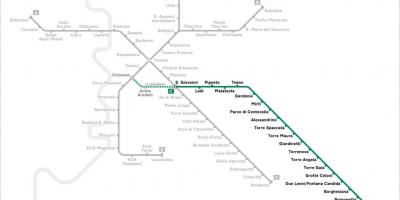 Landkarte von Rom-U-Bahn-Linie c