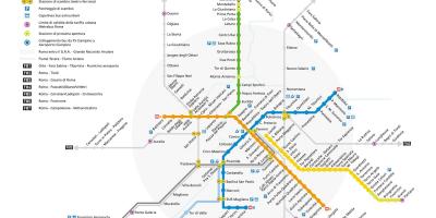 Landkarte von Rom-U-Bahn-station