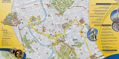 Karte von Rome open tour bus route 