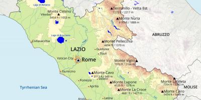 Rom topographische Karte